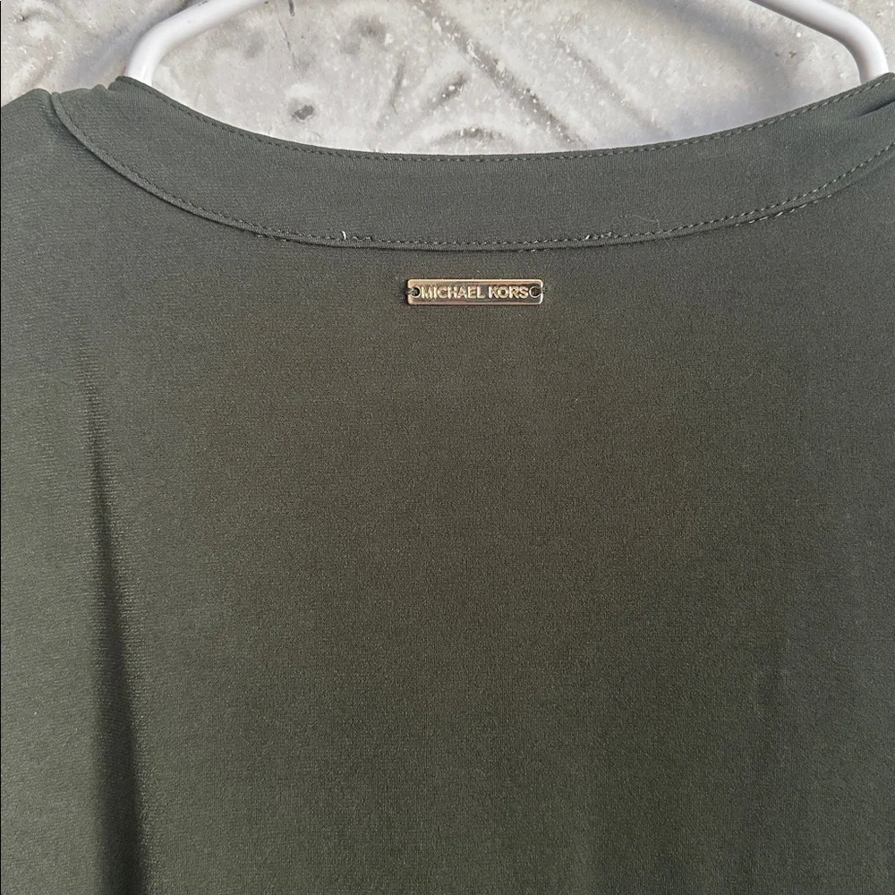 Michael Kors Dark Green Sleeveless Mini Dress